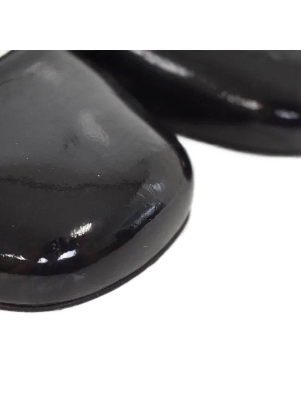 Prada Patent Wedge Sole Pumps Black Heel